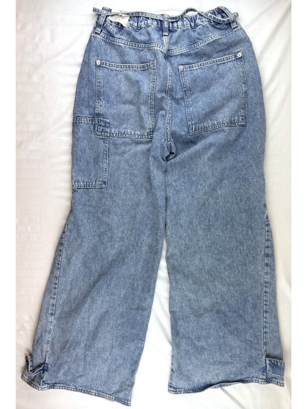 FREE PEOPLE WE THE FREE DRIZZLE CRVY OUTLAW WIDE LEG JEANS SZ S - Picture 6 of 15